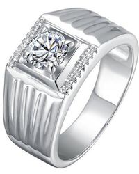 Genevive Jewelry - Rachel Glauber Plated Cz Ring - Lyst