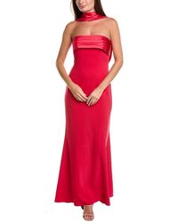 Badgley Mischka - Neck Scarf Strapless Gown - Lyst