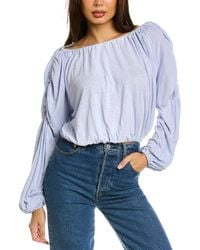 Free People - In A Dream Linen-blend Top - Lyst