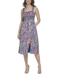 Kensie - Voile Midi Dress - Lyst