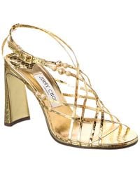 Jimmy Choo - Felice 95 Leather Sandal - Lyst