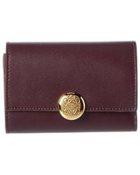 Loewe - Pebble Small Vertical Leather Wallet - Lyst