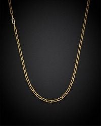 Italian Gold - 14k Paperclip Link Necklace - Lyst