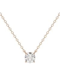 Lab Grown Diamonds - 14K Rose 5.00 Ct. Tw. Lab-Grown Diamond Necklace - Lyst