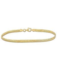 Italian Silver - Herringbone Bracelet - Lyst