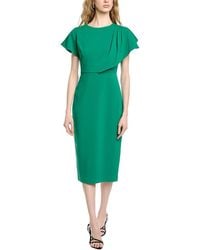 Badgley Mischka - Side Drape Cape Cocktail Dress - Lyst