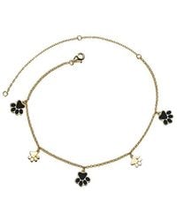 Rachel Glauber - 14k Over Silver Cz Puppy Paw Charm Ankle Bracelet - Lyst
