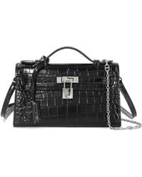 Tiffany & Fred Paris - Croco-Embossed Top-Handle Crossbody - Lyst