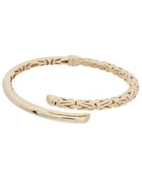 Italian Gold - 14K Byzantine Bypass Bangle - Lyst
