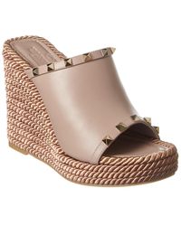 valentino rockstud wedge sandals