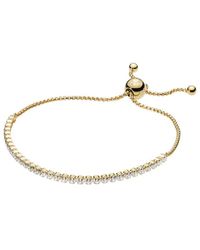 PANDORA Jewellery 18k Over Silver Cz Sparkling Strand Bracelet - Metallic