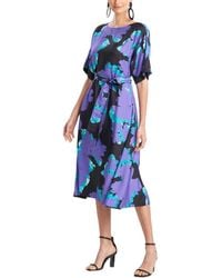 Natori - Taichou Silk-blend Midi Dress - Lyst