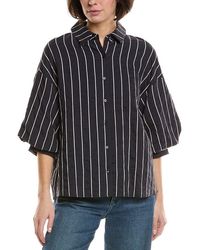 English Factory - Stripe Ballon Sleeve Shirt - Lyst