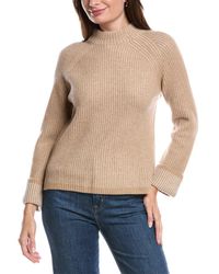 Forte - Plaited Rib Funnel Neck Cashmere Sweater - Lyst
