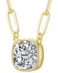 Rachel Glauber - 14K Diamond Cz Chain Necklace - Lyst