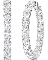 Diana M. Jewels - Diana M. 14K 10.00 Ct. Tw. Lab-Grown Diamond Hoop Earrings - Lyst