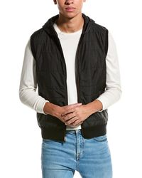 RAFFI - Quilted Zip Wool-Blend Hoodie Vest - Lyst