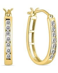 True Diamond - 14k 0.46 Ct. Tw. Diamond Hoops - Lyst
