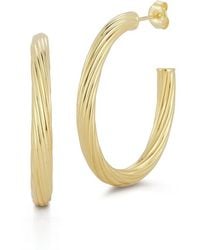 Chloe and Madison - 14k Over Silver Oval Tube Hoops - Lyst