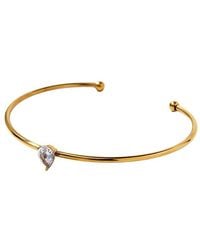 jean claude - Stainless Steel Cz Bangle Bracelet - Lyst