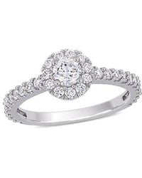 Rina Limor - 14K 0.99 Ct. Tw. Diamond Halo Ring - Lyst