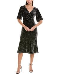 Shoshanna - Colette Silk-Blend Midi Dress - Lyst