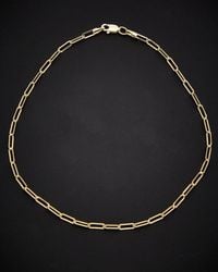 Italian Gold - 14k Paperclip Chain Ankle Bracelet - Lyst