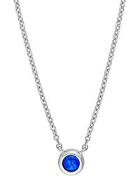 HAWLEY ST - 14K 0.15 Ct. Tw. Sapphire Bezel Necklace - Lyst