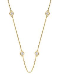 Lab Grown Diamonds - 14K 1.00 Ct. Tw. Lab-Grown Diamond Station Necklace - Lyst