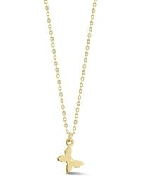 Ember Fine Jewelry - 14k Teeny Tiny Butterfly Necklace - Lyst