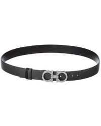Ferragamo - Ferragamo Gancini Reversible & Adjustable Leather Belt - Lyst