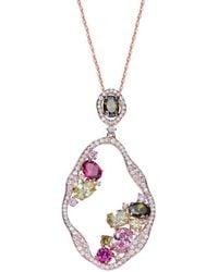 Rachel Glauber - 14k Rose Gold Vermeil Necklace - Lyst