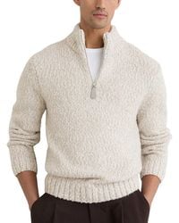 Reiss - Seb Half Zip Two Tone Wool-Blend Sweater - Lyst