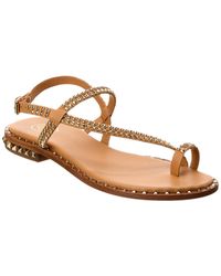 Ash - Pearl Studded Leather Sandal - Lyst