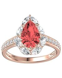 Lab Grown Diamonds - 14K 3.00 Ct. Tw. Lab-Grown Diamond Halo Engagement Ring - Lyst