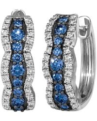 Le Vian - Le Vian 14K 1.09 Ct. Tw. Diamond & Sapphire Earrings - Lyst