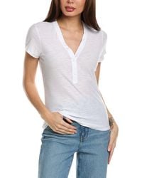 James Perse - Henley Shirt - Lyst