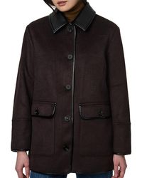 Bernardo - Medium Wool-Blend Coat - Lyst