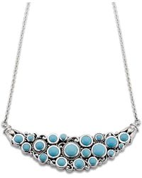 Samuel B. - 6.30 Ct. Tw. Sleeping Beauty Cluster Bib Necklace - Lyst