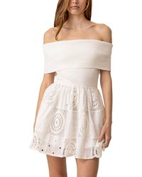 Line & Dot - Biva Mix Media Mini Dress - Lyst