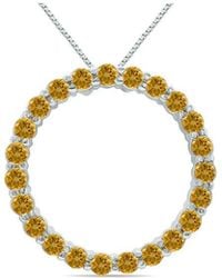 Gemstones - Gem Spark 2.95 Ct. Tw. Citrine Pendant Necklace - Lyst