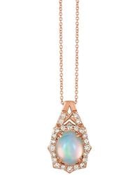 Le Vian - Le Vian 14K Rose 1.70 Ct. Tw. Diamond & Opal Pendant - Lyst