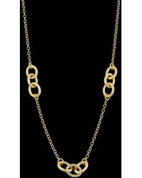 Italian Gold - 14K Triple Oval Rolo Link Necklace - Lyst