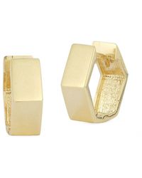 Ember Fine Jewelry - 14k Hexagon Huggie Earrings - Lyst