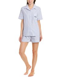 Cosabella 2pc Bridal Pyjama Party Bridesmaid Top & Boxer Set - Blue