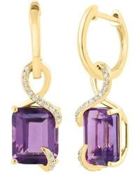 Effy Fine Jewelry - 14K 7.63 Ct. Tw. Diamond & Amethyst Earrings - Lyst