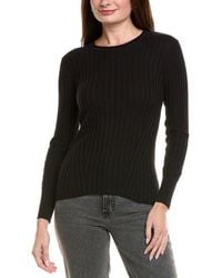 Hannah Rose - Rib Crewneck Cashmere-Blend Sweater - Lyst