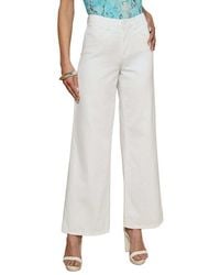 L'Agence - Alicent Blanc Wide Leg Jean - Lyst