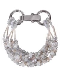 Saachi - Beaded Layered Pearl Bracelet - Lyst