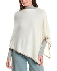 Sofiacashmere - Sofiacashmere Tipped Cashmere-Blend Poncho - Lyst